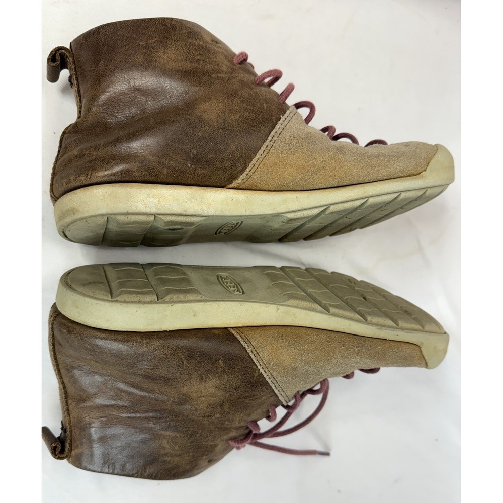 Keen East Side Booties Womens 7.5 Lace-up Leather Boots Brown Gray - Picture 8 of 11